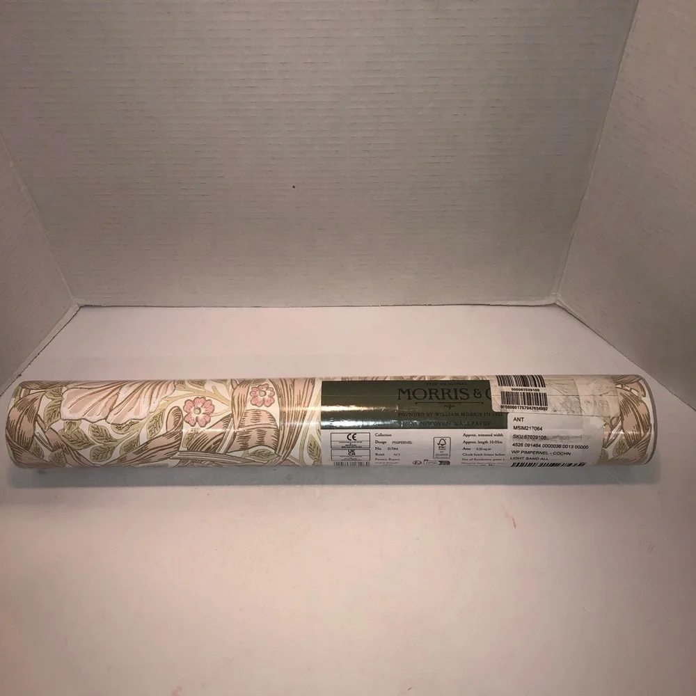 Anthropologie x Morris & Co. Pimpernel Floral Wallpaper Wall Art Mural in Sand